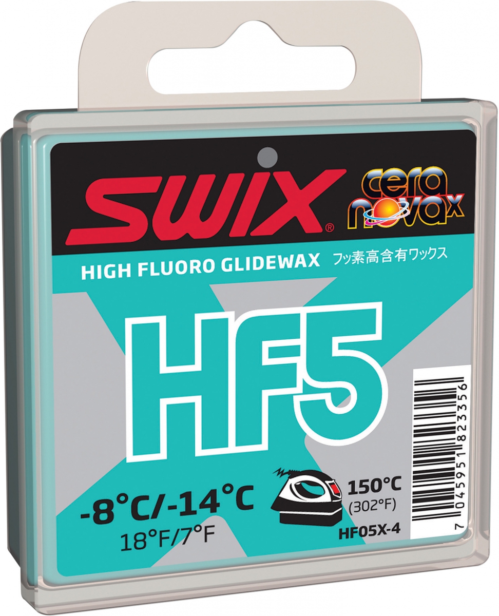 Мазь скольжения SWIX HF5X Turquoise  -8C / -14C  40гр
