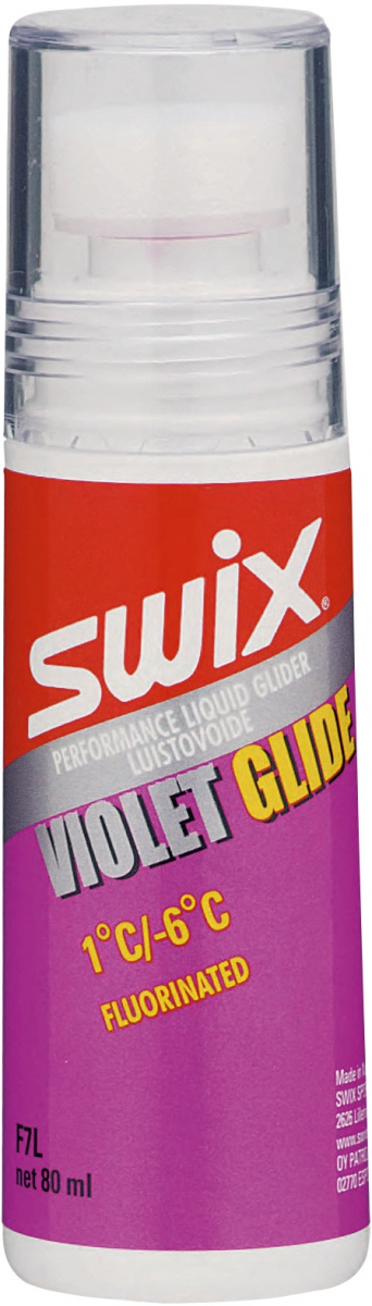 Мазь скольжения SWIX F7L Violet Glide Liquid +1° / -6°С 80ml